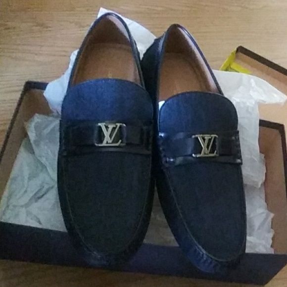 louis vuitton blue mens shoes